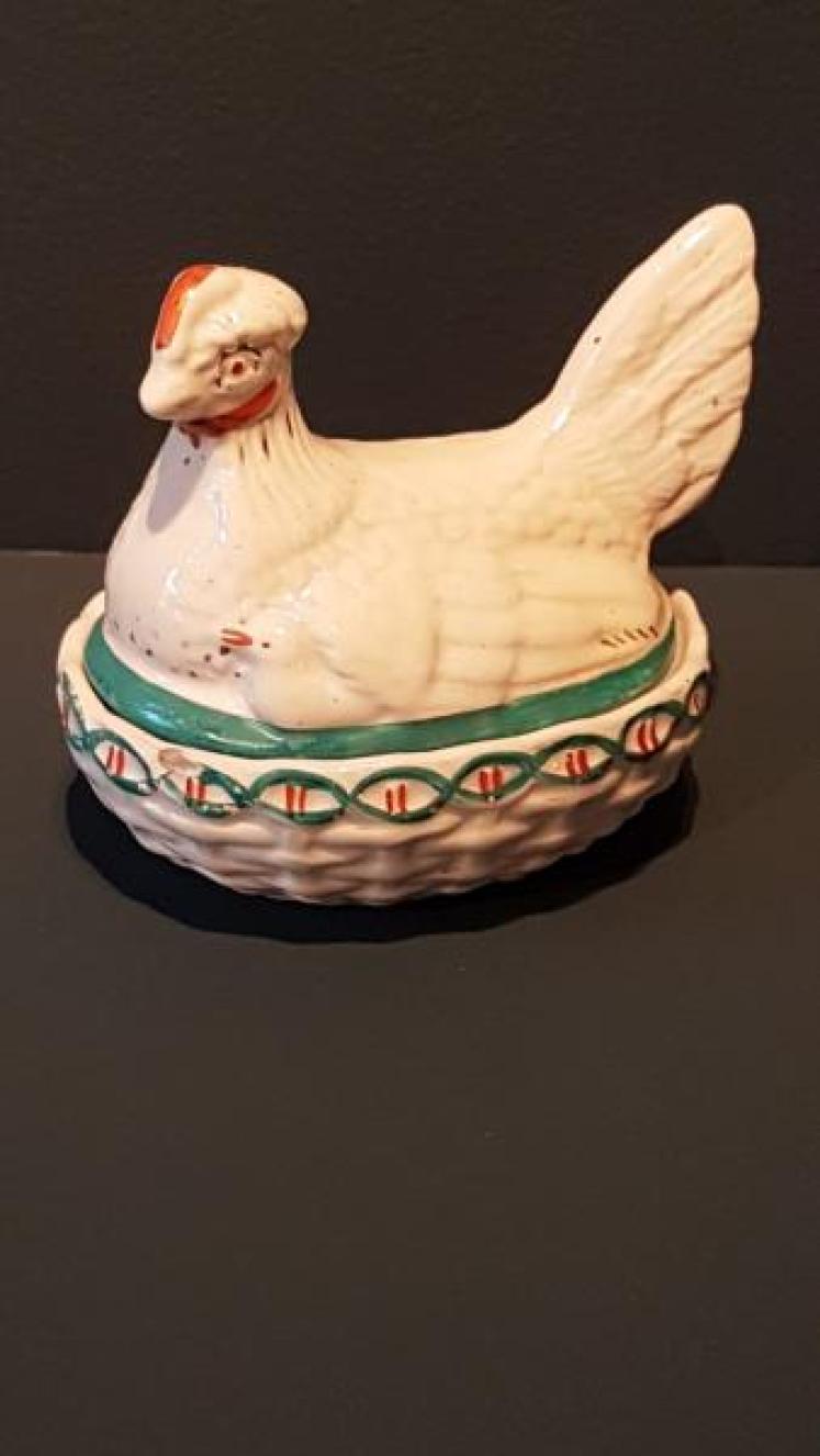 Rare Antique Miniature Egg Dish  - Image 1