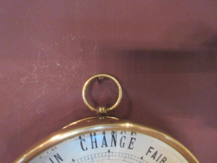 Late 19th Century Marine Barometer with Thermometer - Image 5