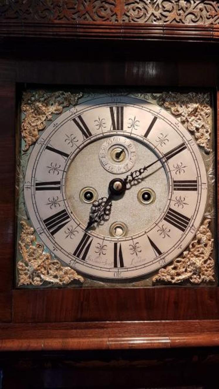 Superb George I Walnut & Marquetry Longcase Clock - Image 3