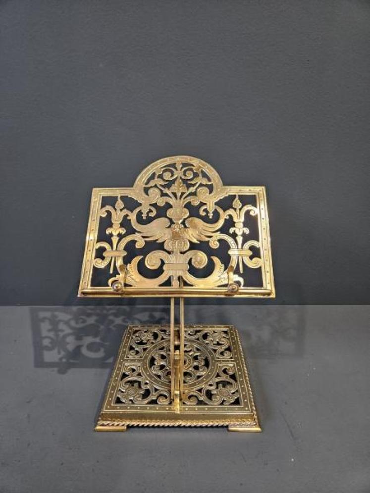 Victorian Brass Book Easel - Image 4