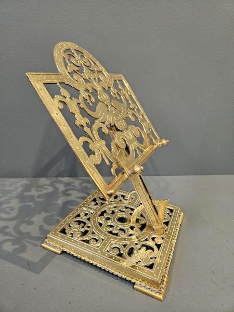Victorian Brass Book Easel - Image 5