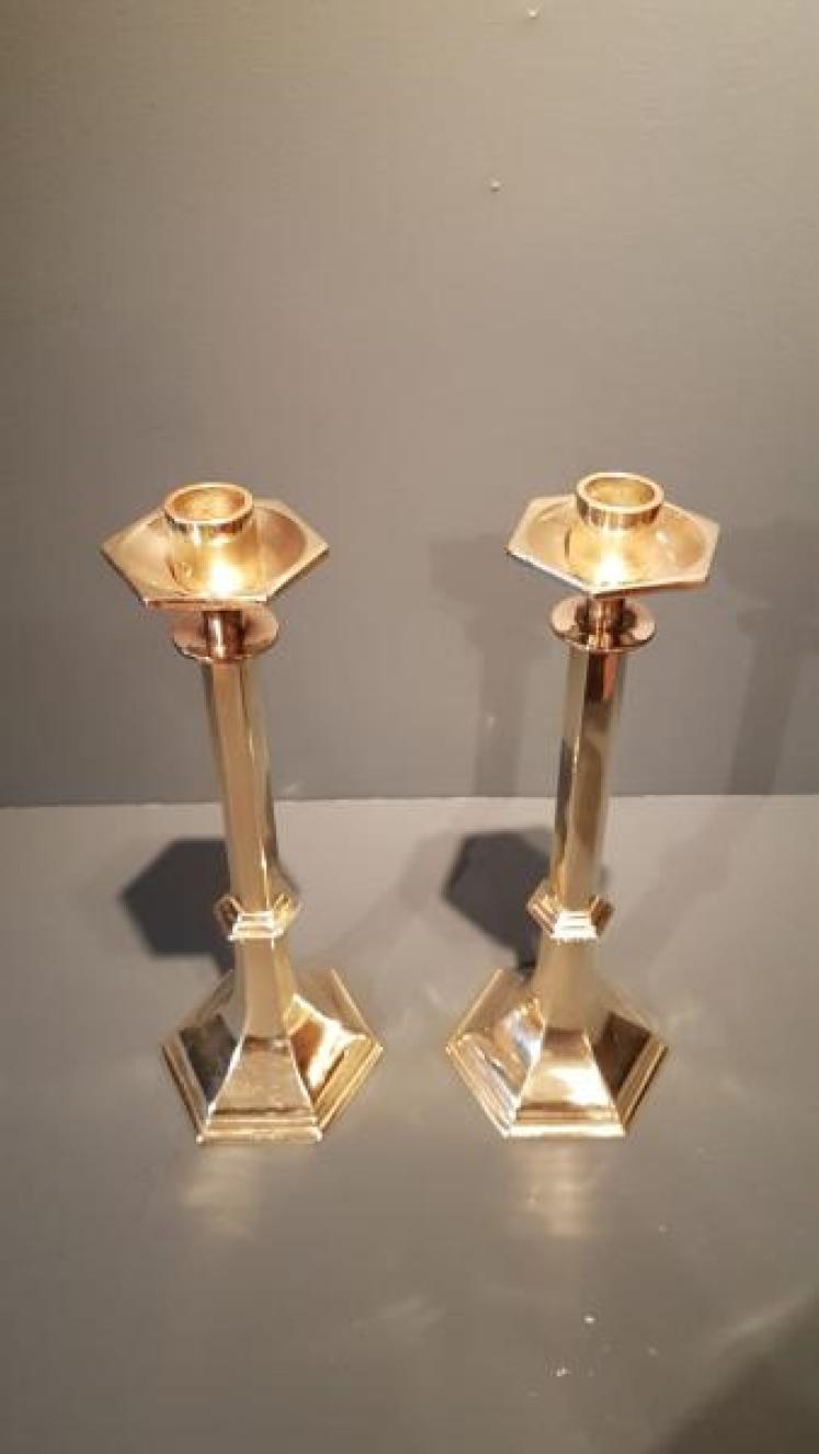 Pair of Mid Victorian Cast Candlesticks - Image 2