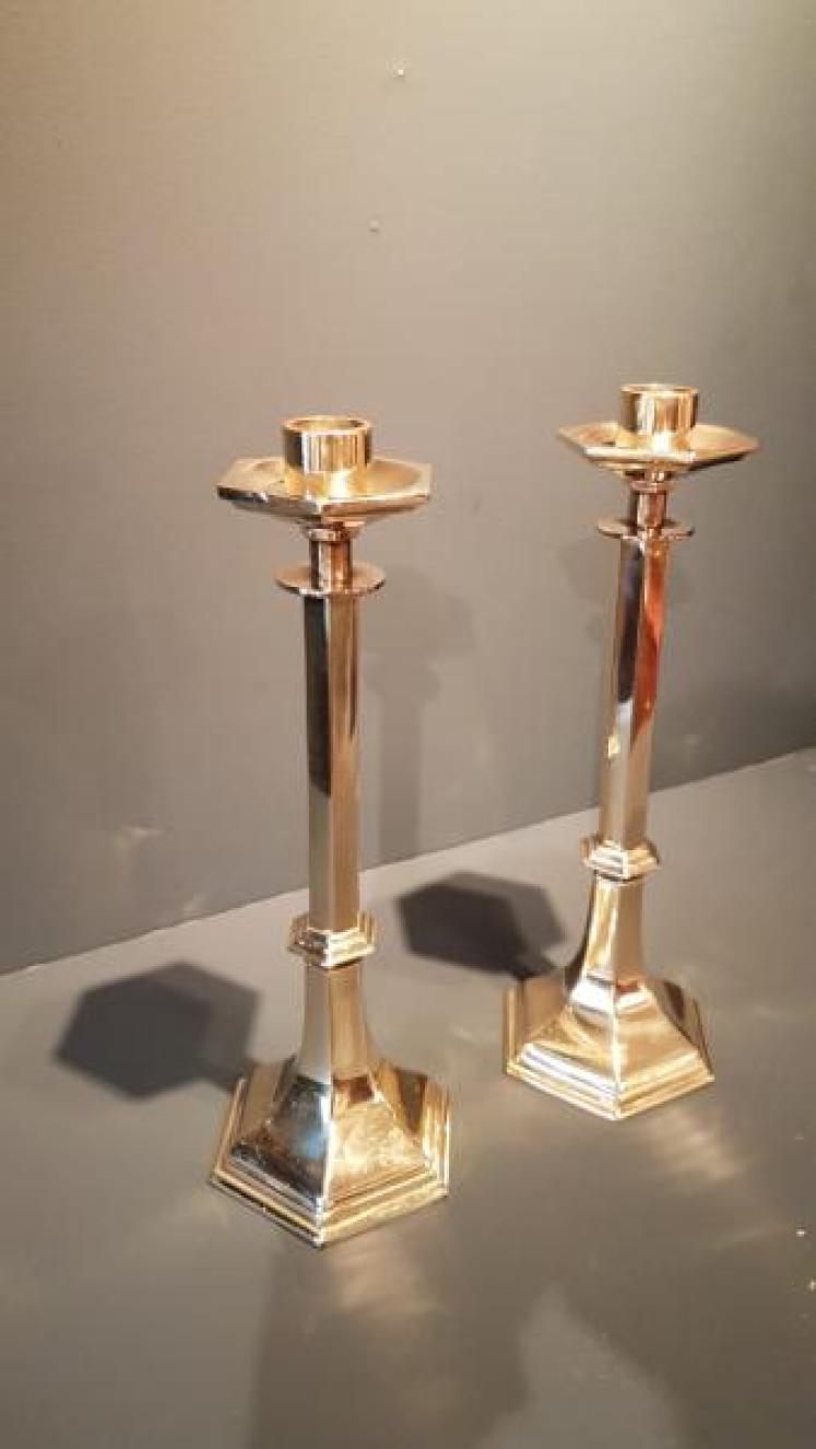 Pair of Mid Victorian Cast Candlesticks - Image 3