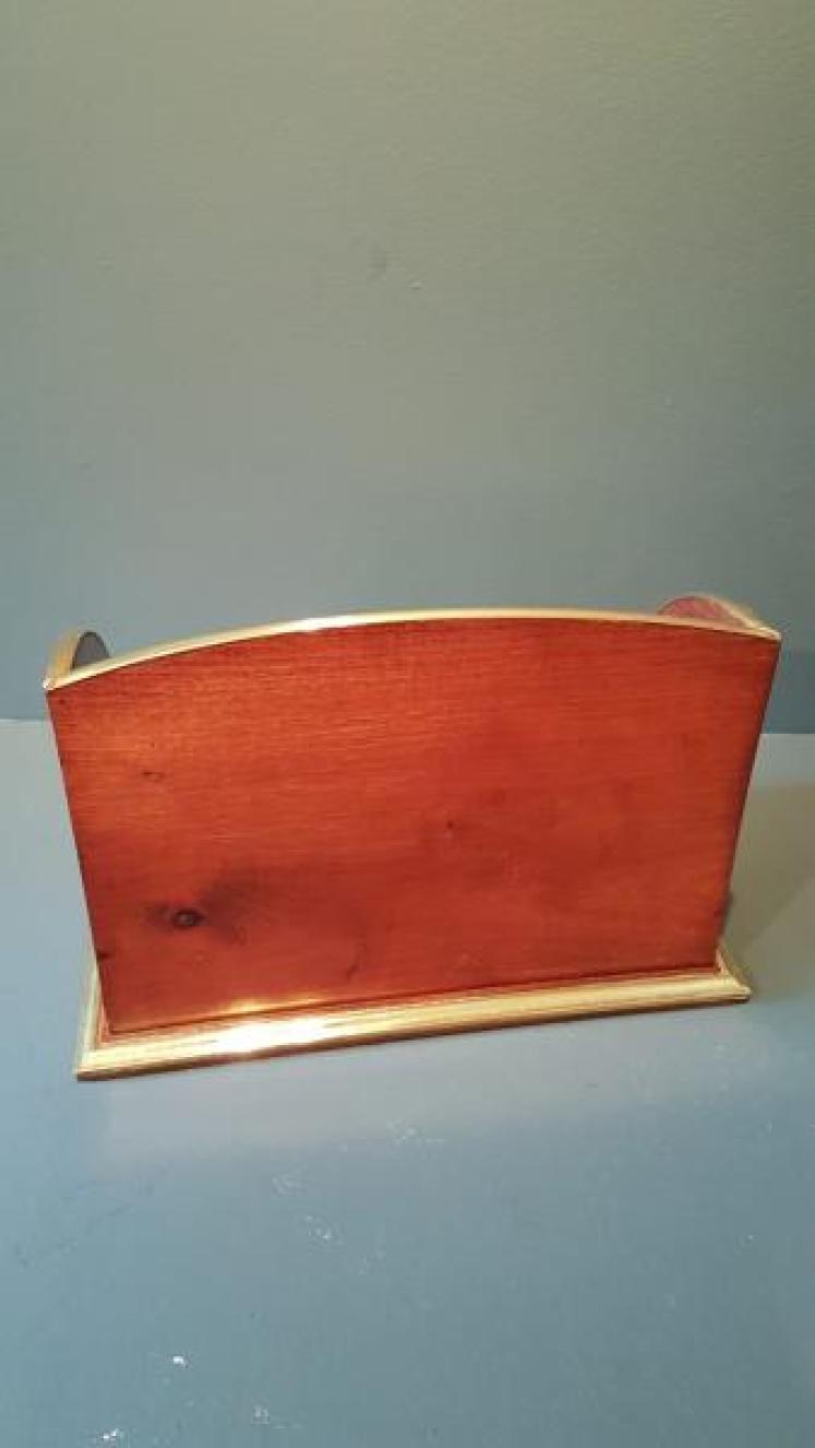 Superb Victorian Mahogany Brass Bound Letter Rack - Image 2