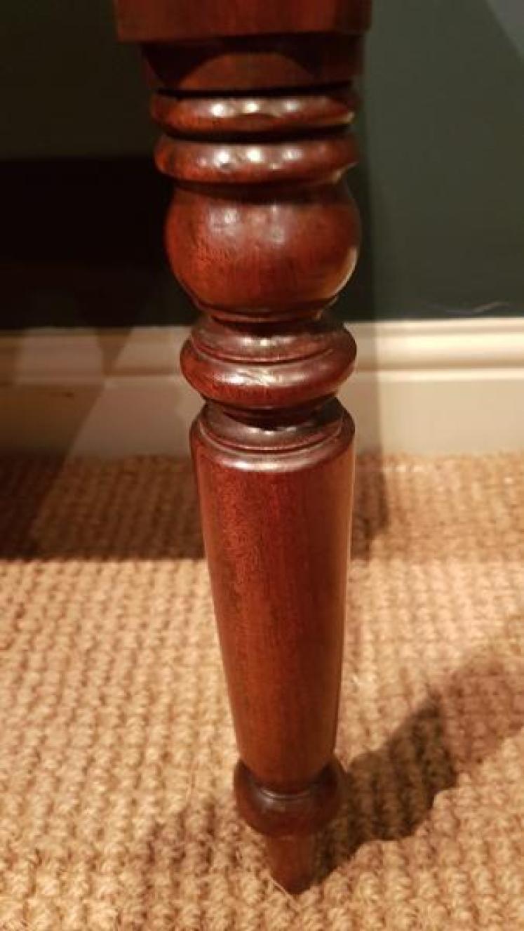 Early Victorian Mahogany Hall Bench - Image 4