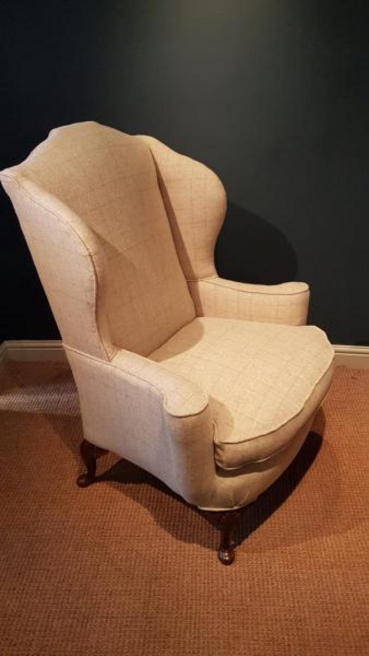 Superb Matching Pair of Victorian Wing Back Arm Chairs - Image 2