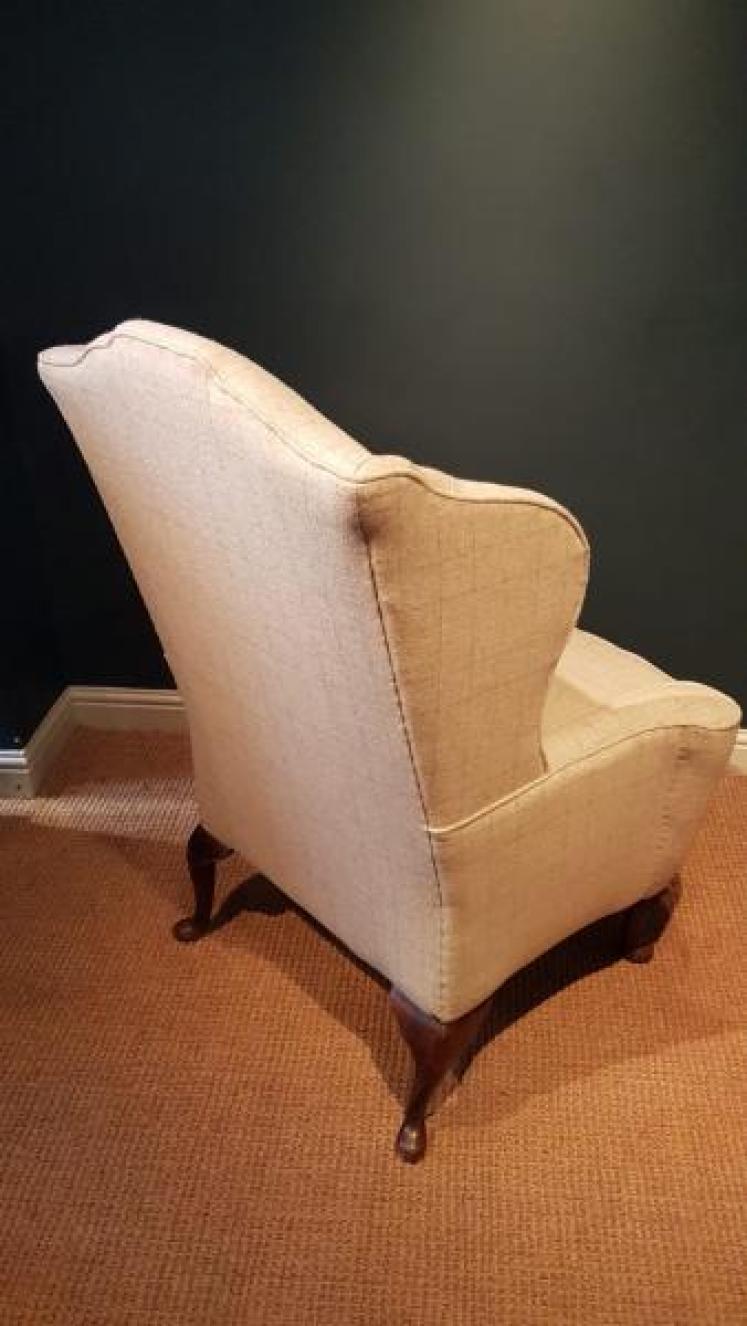 Superb Matching Pair of Victorian Wing Back Arm Chairs - Image 3