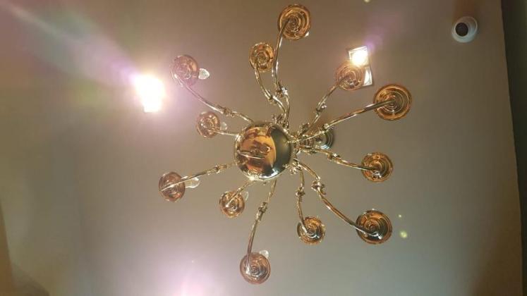 Superb Edwardian Solid Brass Two Tier Chandelier - Image 2