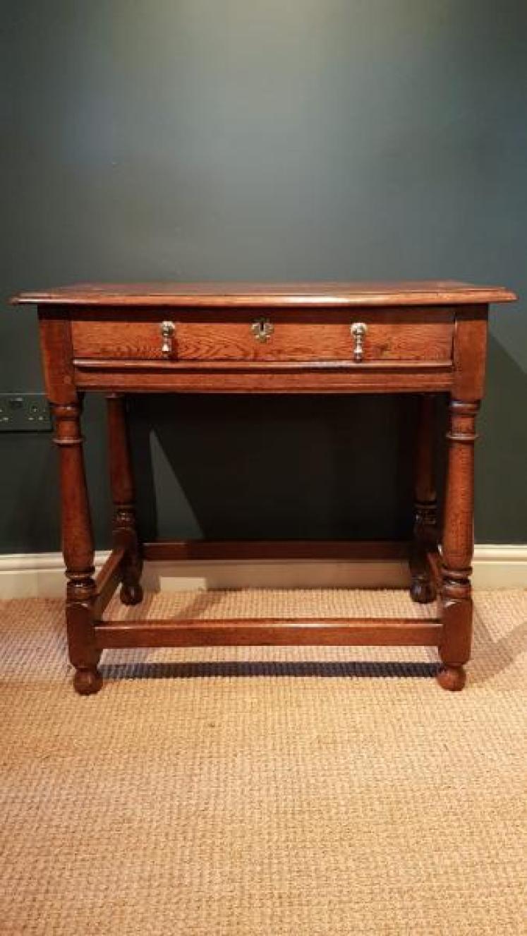 William and Mary Period Walnut Oak Side Table - Image 1