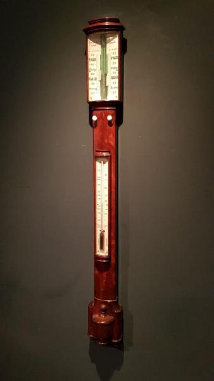 Superb Victorian Bow Front Stick Barometer - Image 1