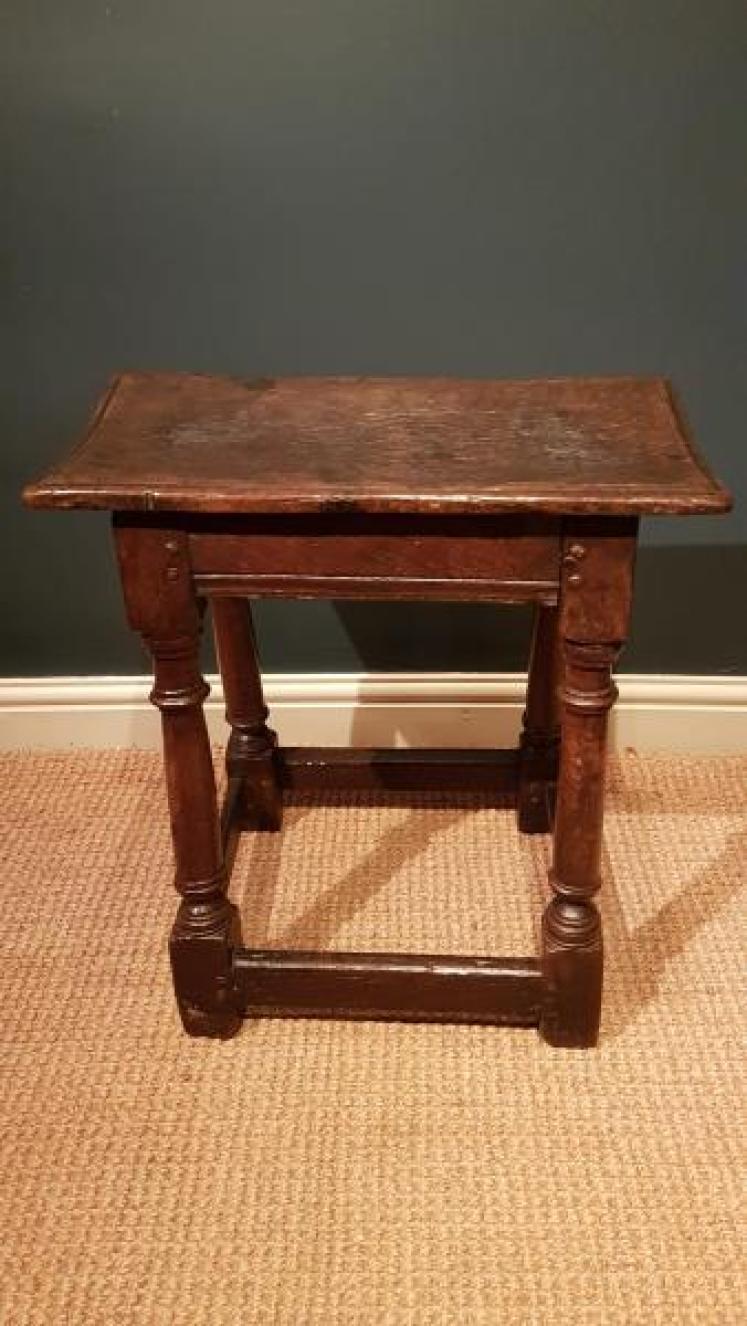 Superb Period Oak Top Joint Stool - Image 2