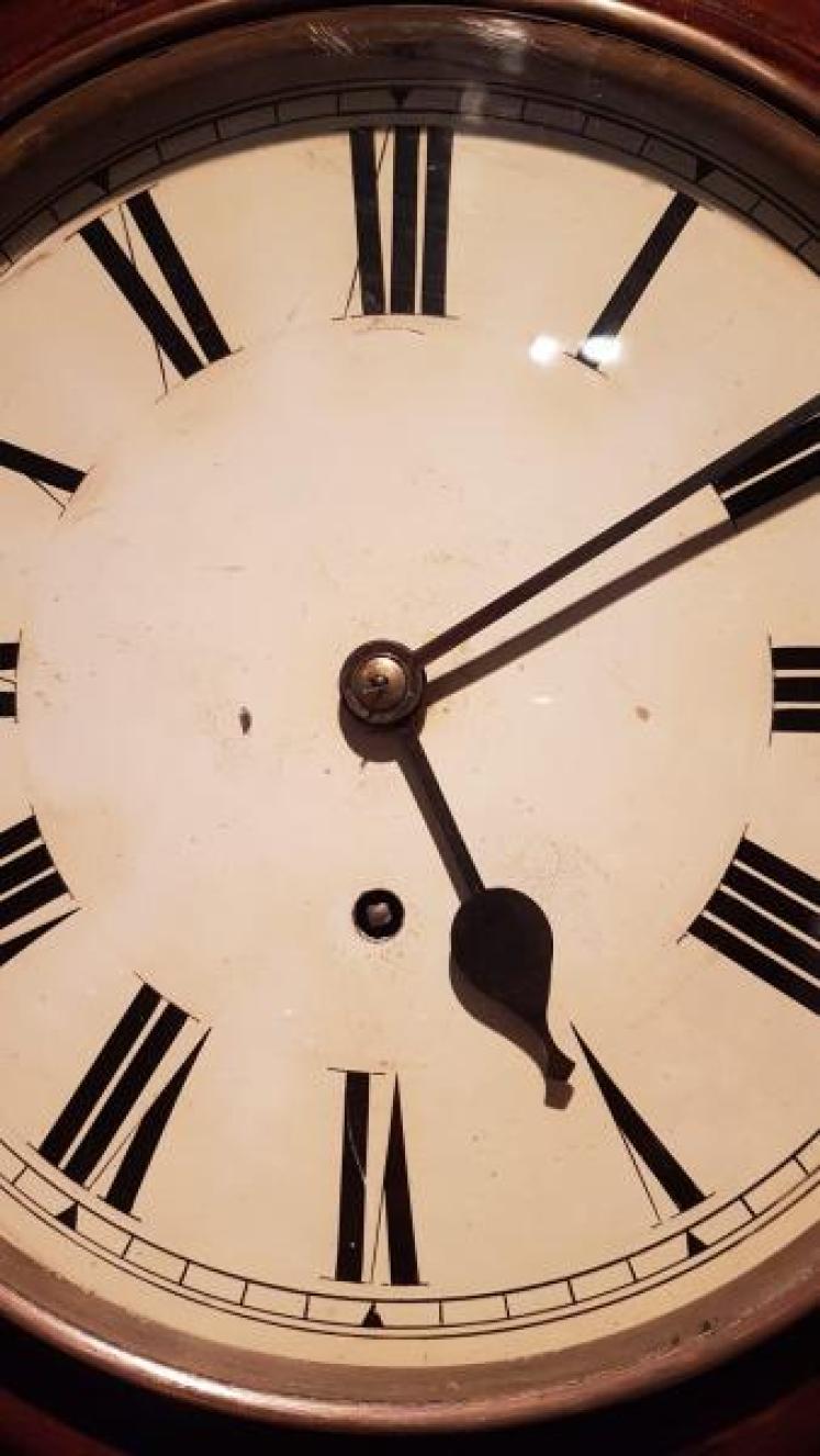 Late Victorian Mahogany English Dial Clock - Image 2