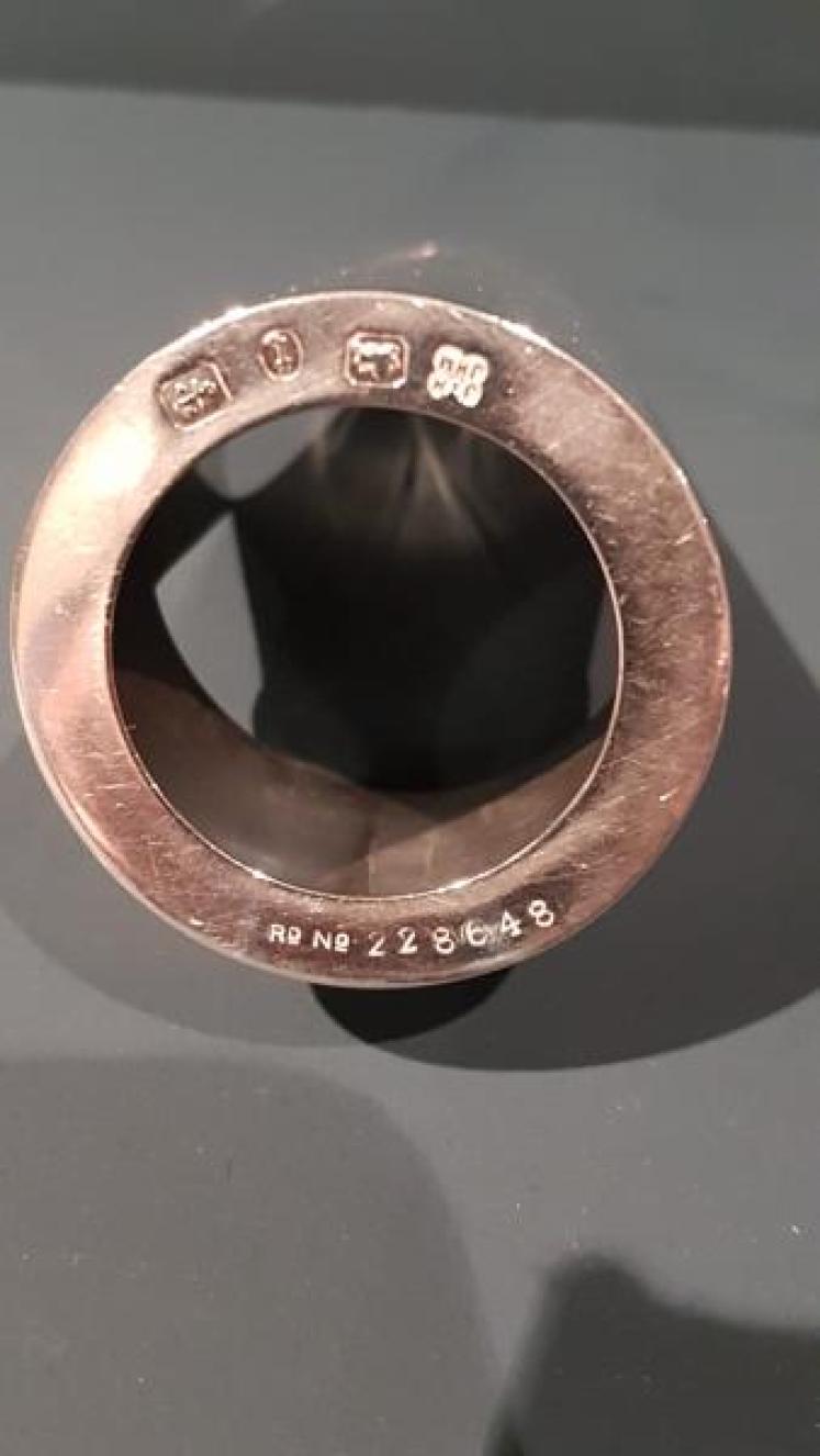 Unusual Victorian Silver Nib Ink Well - Image 3