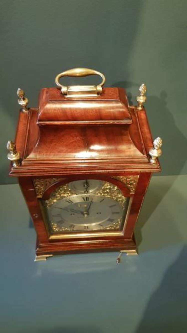 Fine George III Verge Double Fusee Bracket Clock - Image 4