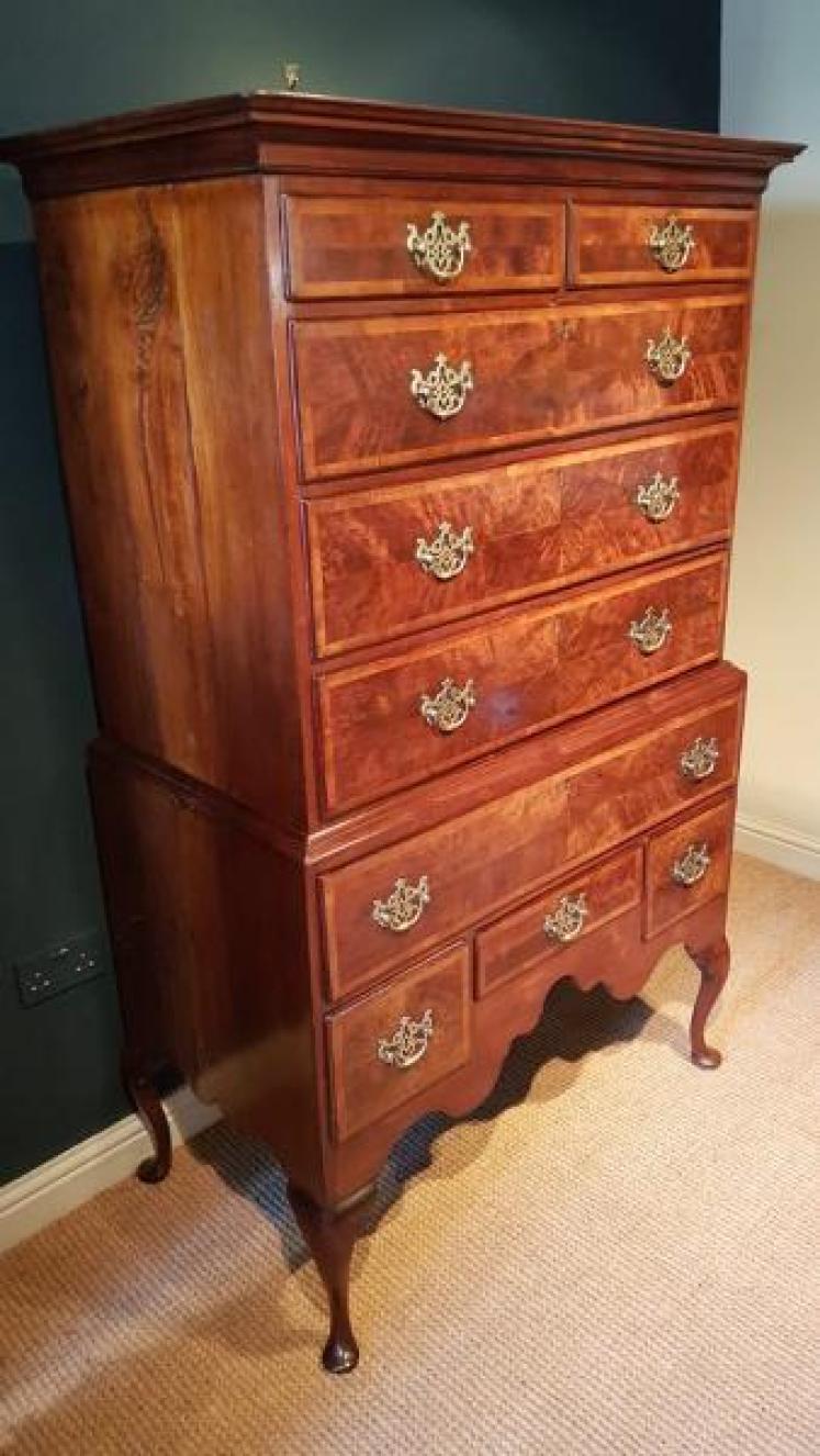 Fine George II Walnut Chest on Stand - Image 7