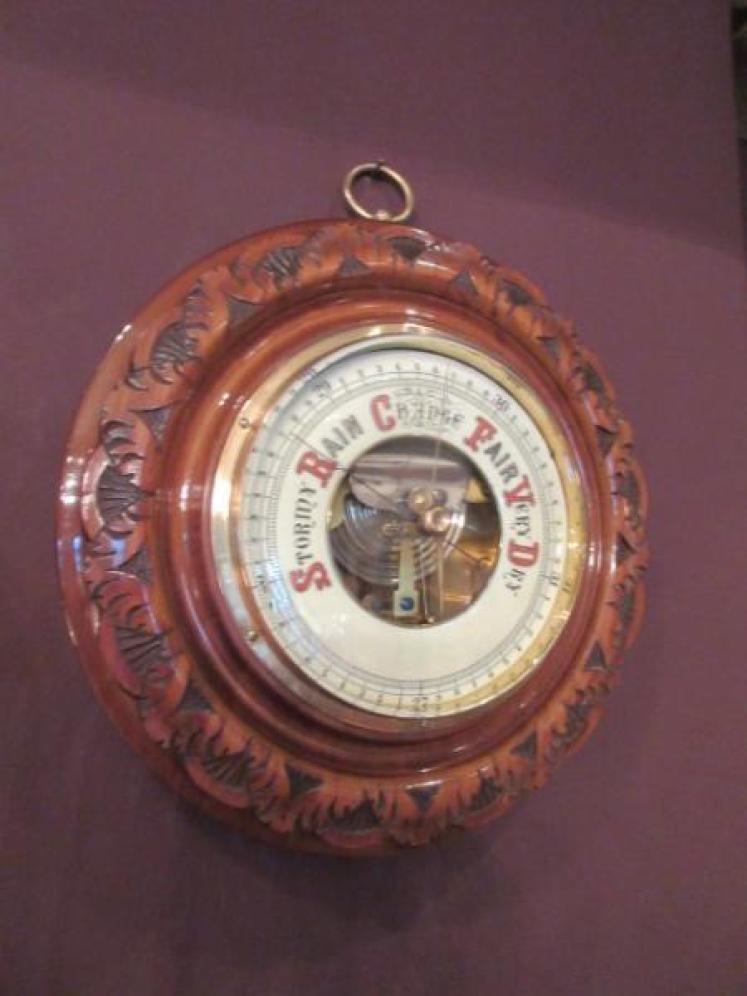 Superb Large Antique Walnut Skeletonised Barometer - Image 1
