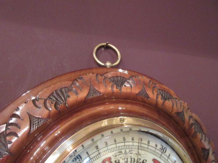 Superb Large Antique Walnut Skeletonised Barometer - Image 3