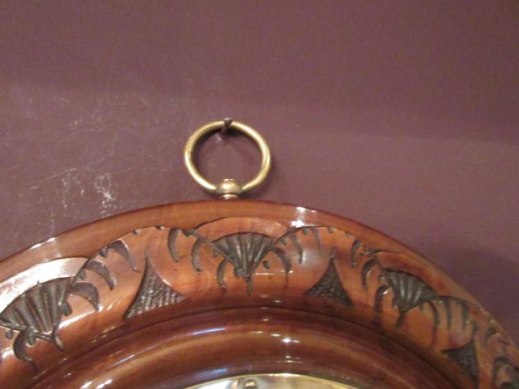Superb Large Antique Walnut Skeletonised Barometer - Image 5