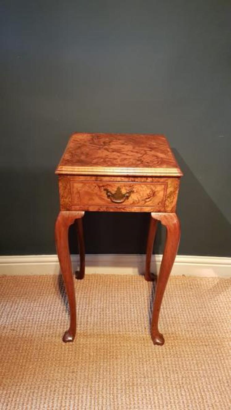 Antique Queen Anne Style Walnut Lamp Table - Image 1