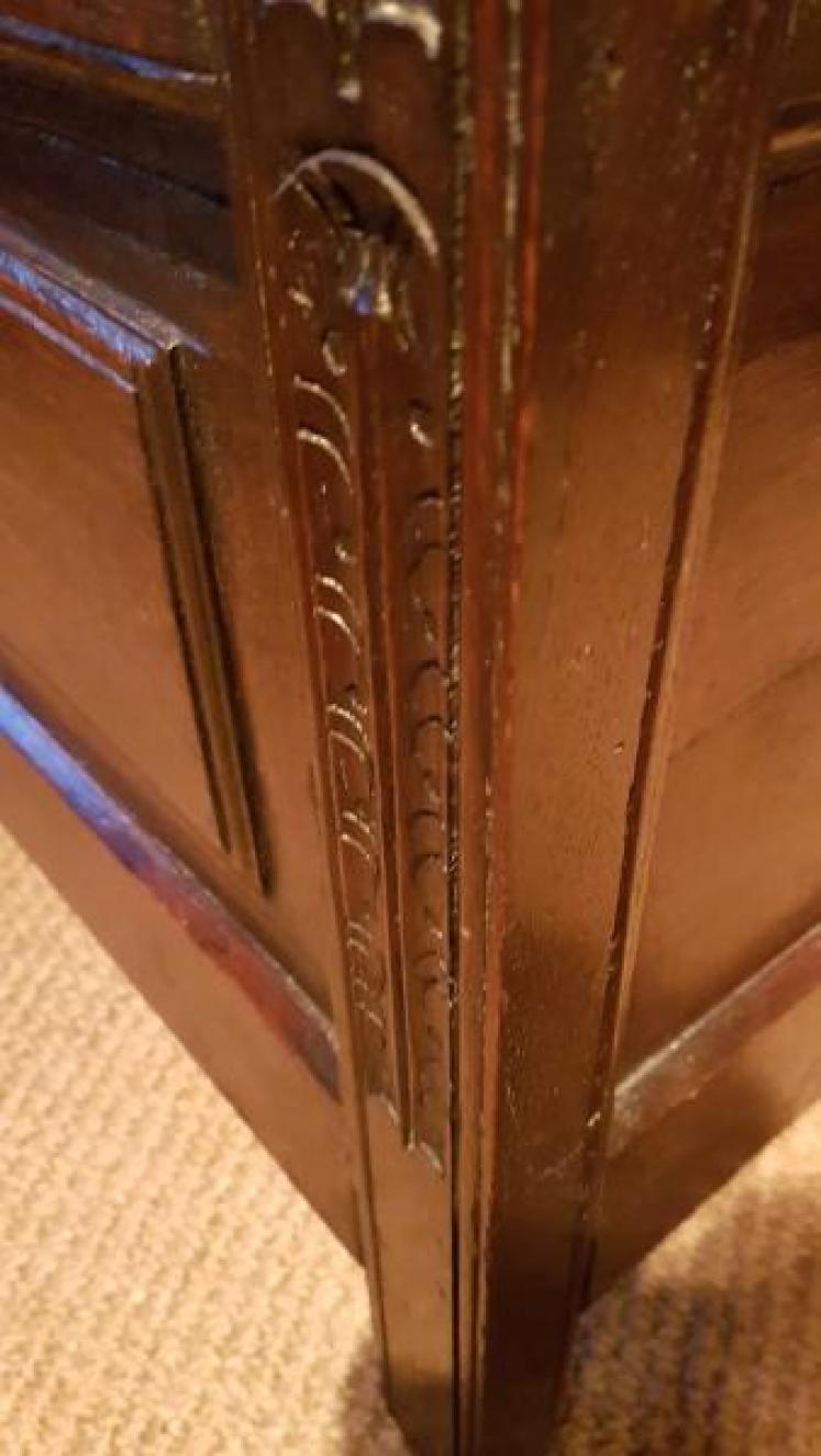 Small Period Oak Two Panel Coffer  - Image 3