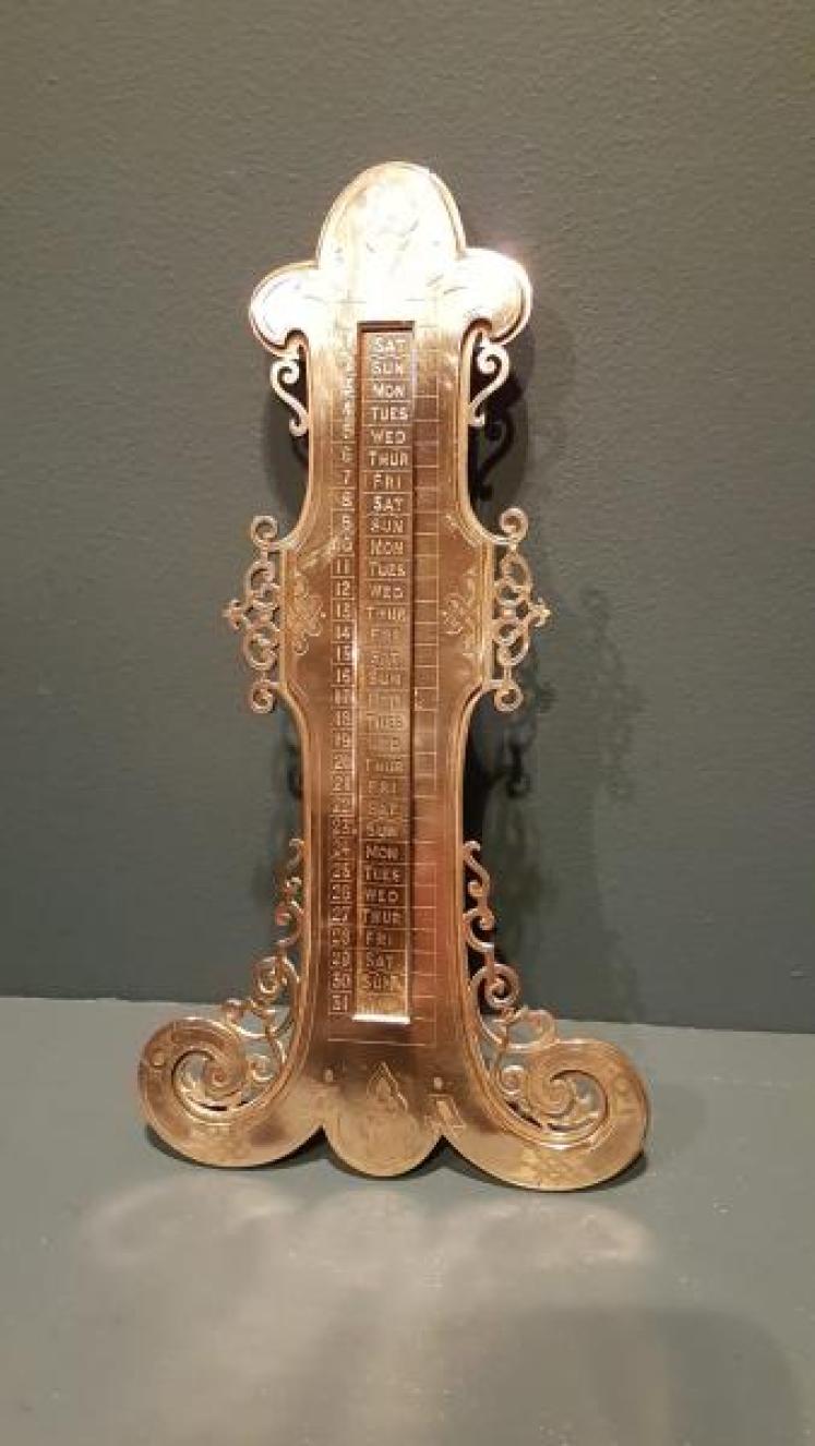 Victorian Brass Perpetual Calendar - Image 3