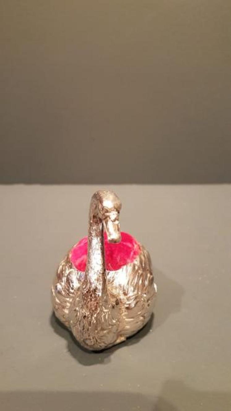 Antique Silver Novelty Swan Pin Cushion - Image 4