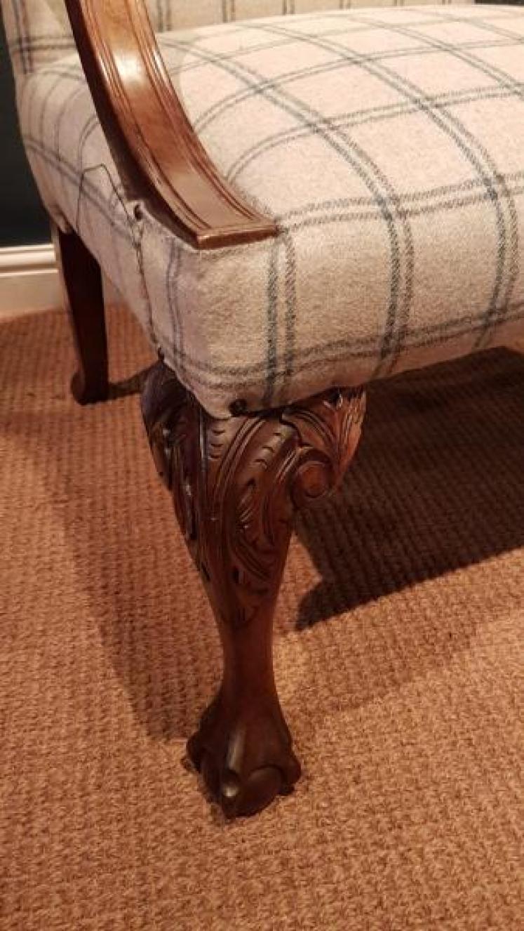Matching Pair of Antique Gainsborough Chairs - Image 4