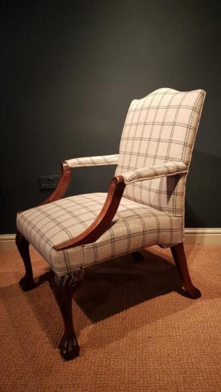 Matching Pair of Antique Gainsborough Chairs - Image 5