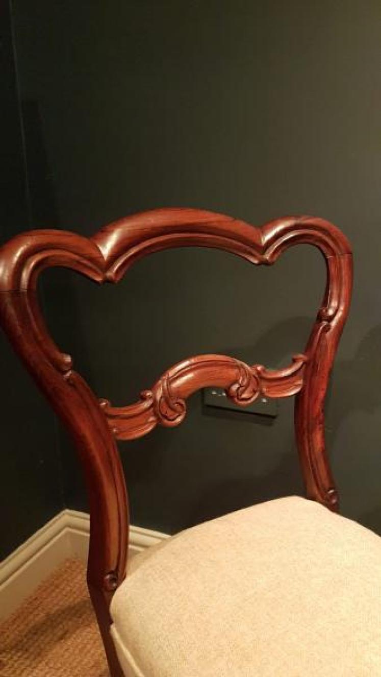 Victorian Rosewood Window Seat - Image 3