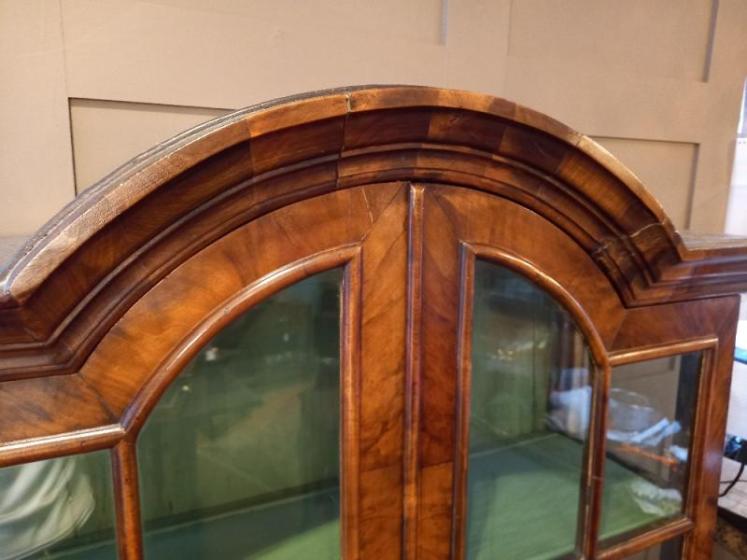 Antique William & Mary Style Walnut Cabinet on Stand - Image 6