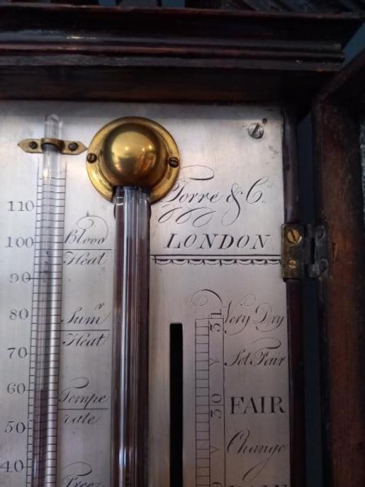 Fine George III Period Inlaid London Stick Barometer - Image 3