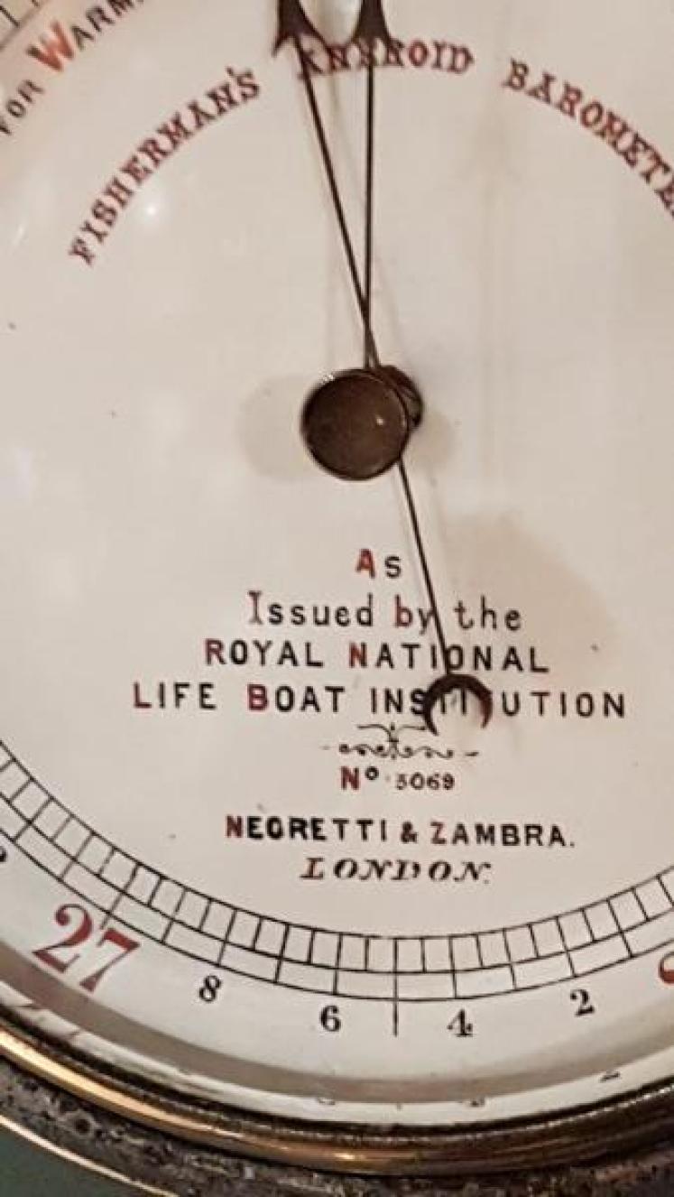Antique Negretti and Zambra RNLI Marine Barometer - Image 5