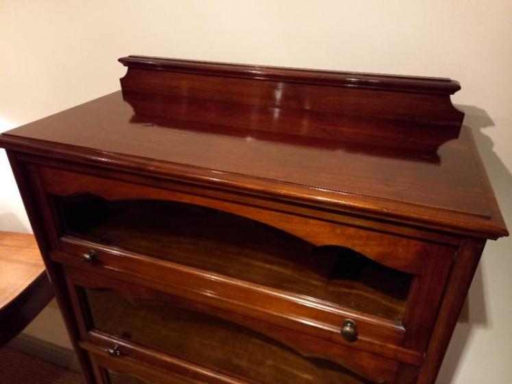 Antique Solid Mahogany Four Tier Bookcase - Image 2