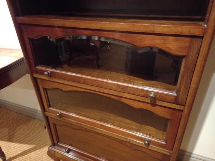 Antique Solid Mahogany Four Tier Bookcase - Image 3