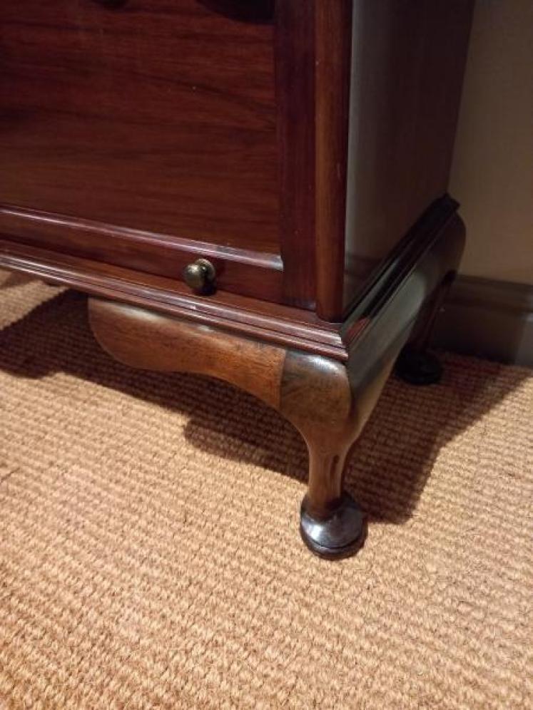 Antique Solid Mahogany Four Tier Bookcase - Image 4