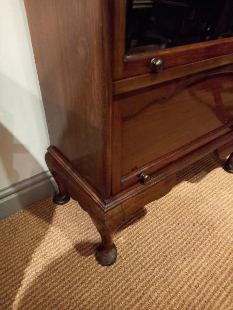 Antique Solid Mahogany Four Tier Bookcase - Image 6