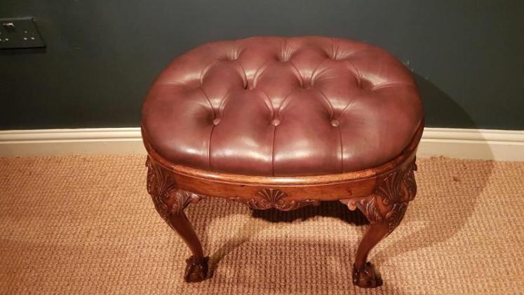 Fine Quality George III Style Walnut Stool - Image 3