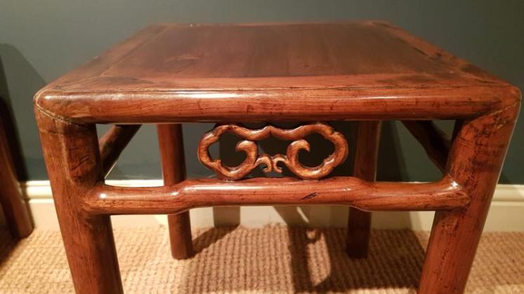 Matching Pair of Antique Rosewood Lamp Tables - Image 4