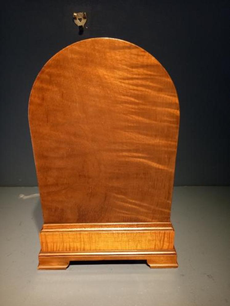 Superb Antique Fruitwood Inlaid Waring & Gillow Mantel Clock - Image 4