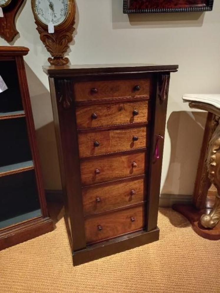 Early Victorian Rosewood Wellington Chest - Image 7