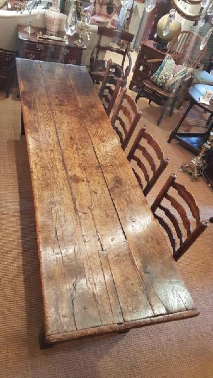 George II Oak Ten Seat Refectory Table  - Image 6