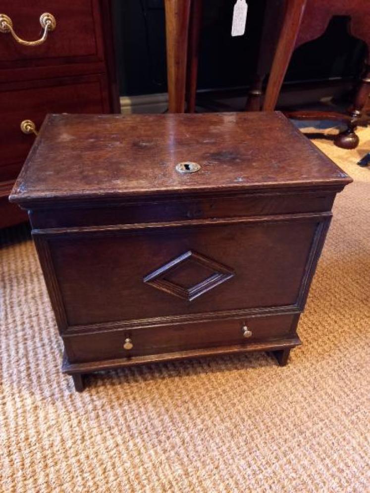 Very Small George I Period Oak Coffer.c.1720 - Image 1