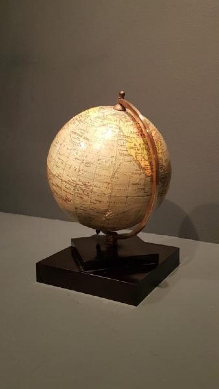 1930's Phillips 6" Papier Mache Library Globe - Image 5
