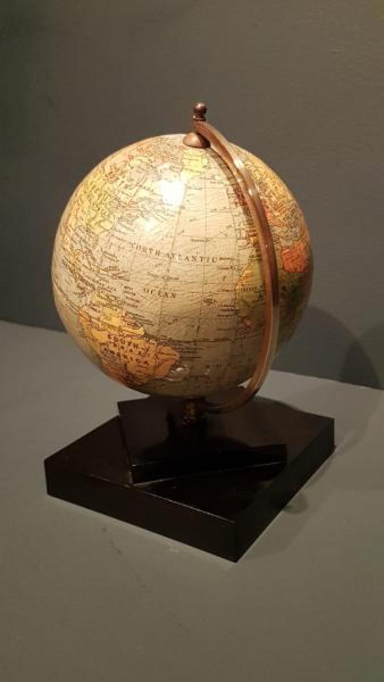 1930's Phillips 6" Papier Mache Library Globe - Image 7