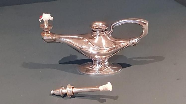 Art Nouveau Silver Francis Metalwork Table Light - Image 3