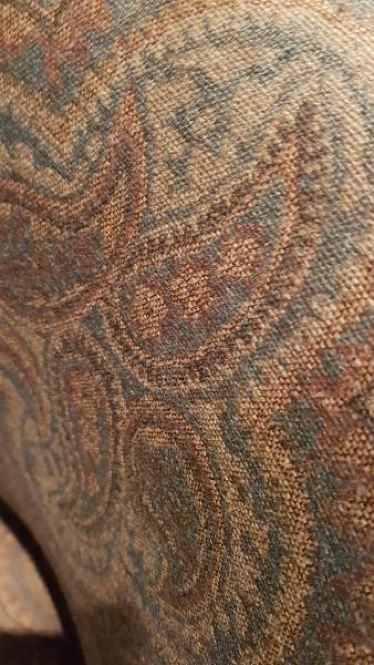 Pair of Antique Upholstered Arm Chairs - Image 6