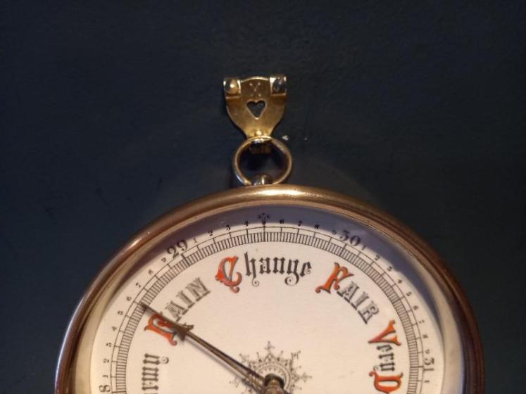 Antique Bronze Cased Marine Barometer - Image 3