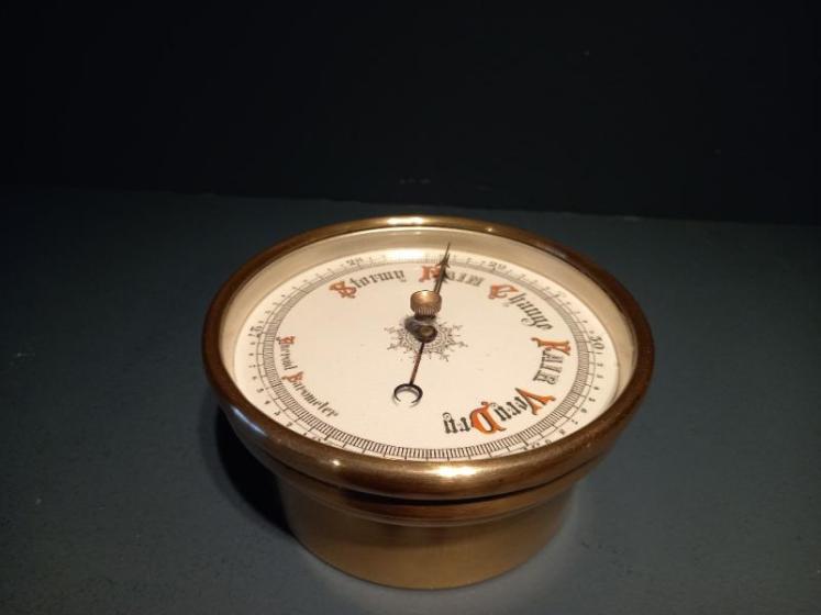 Antique Bronze Cased Marine Barometer - Image 6