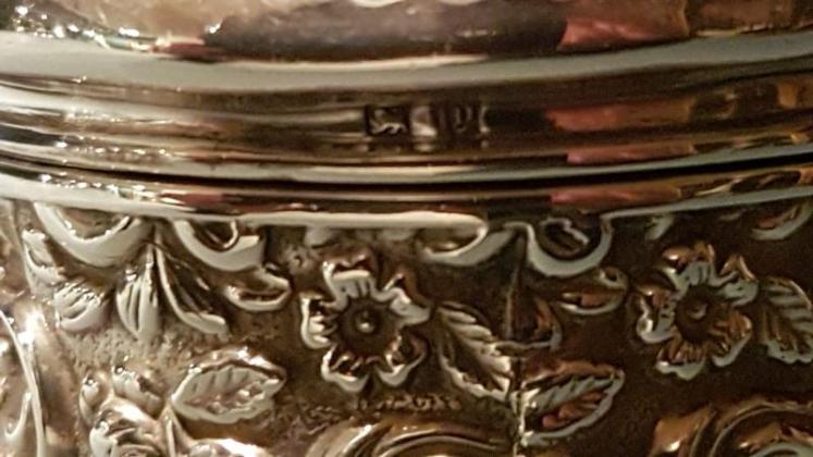 Victorian Embossed Silver Table Jar - Image 4