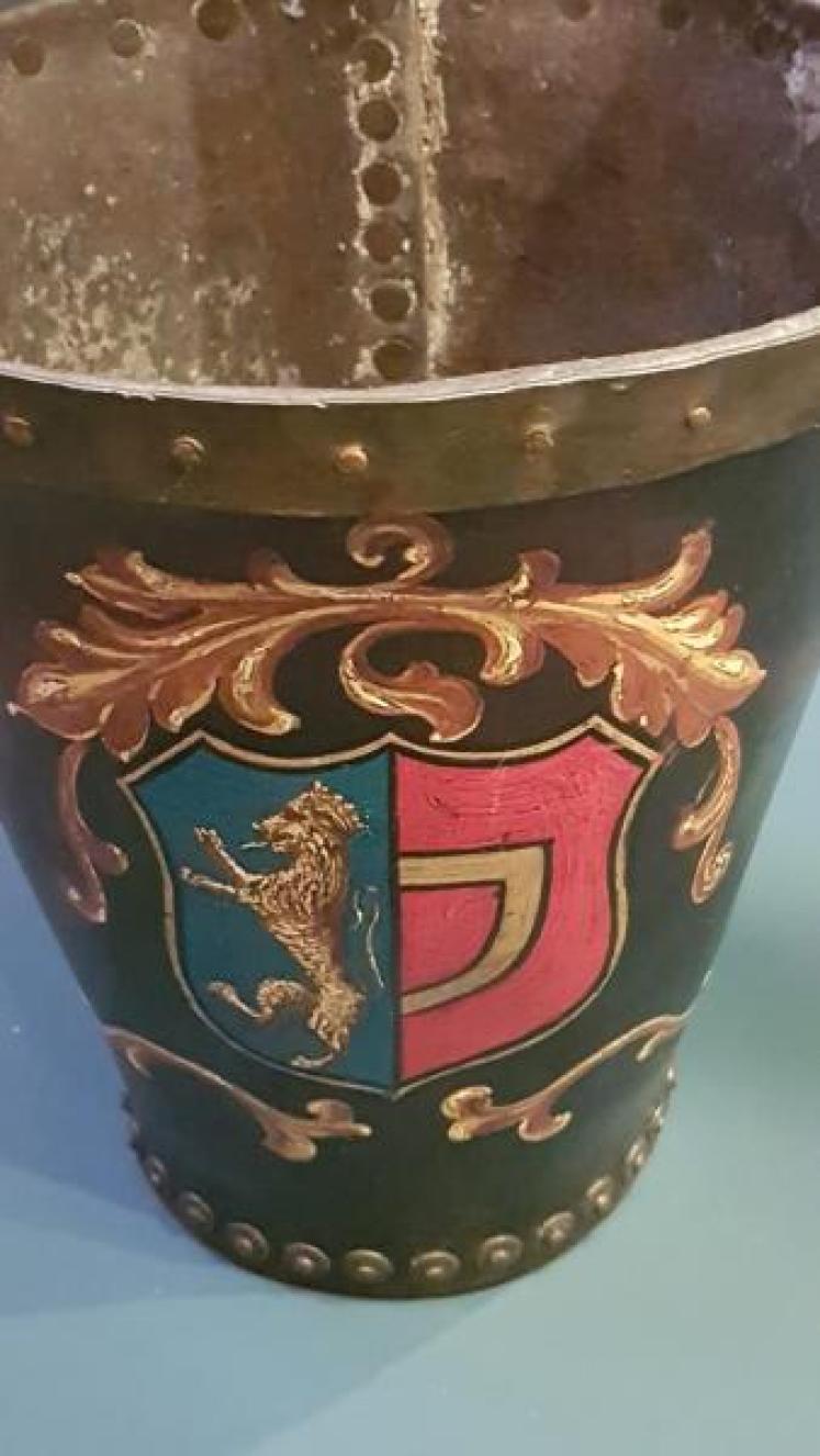 Superb Antique Leather Fire Bucket - Image 6